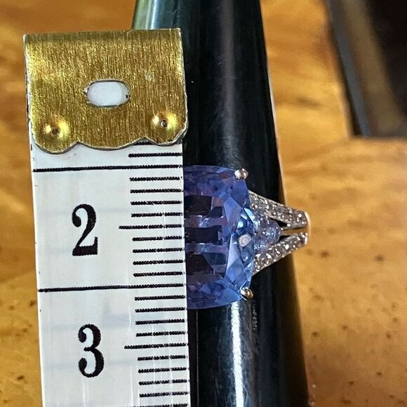 Color Changing Fluorite Tanzanite Sterling Silver Ring Size 10 - Picture 9 of 11